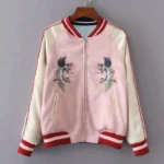 Sukajan Tiger Embroidered Women Bomber Baseball Jacket Japan Harajuku Female Coat Sukajan 2025 Girls Clothing Two Sides Wear