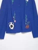 Women Jacket 2025 Women's Fashion Embroidery Loose Short Coat Long Sleeve Jackets Streetwear Casual New Outerwears